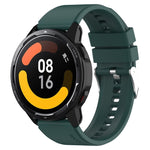 Hervorstehendes Kopf-Silikonarmband mit silberner Schnalle, für Samsung Galaxy Watch Active2 40mm/44mm 20mm, für Samsung Galaxy Watch Active 40mm 20mm, für Samsung Galaxy Watch 42mm 20mm, für Samsung Galaxy Gear Sport/S2 Classic 20mm