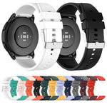 Hervorstehendes Kopf-Silikonarmband mit silberner Schnalle, für Samsung Galaxy Watch Active2 40mm/44mm 20mm, für Samsung Galaxy Watch Active 40mm 20mm, für Samsung Galaxy Watch 42mm 20mm, für Samsung Galaxy Gear Sport/S2 Classic 20mm