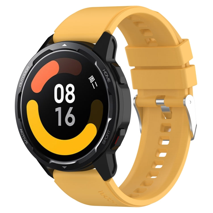 Hervorstehendes Kopf-Silikonarmband mit silberner Schnalle, für Samsung Galaxy Watch Active2 40mm/44mm 20mm, für Samsung Galaxy Watch Active 40mm 20mm, für Samsung Galaxy Watch 42mm 20mm, für Samsung Galaxy Gear Sport/S2 Classic 20mm
