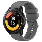 Hervorstehendes Kopf-Silikonarmband mit silberner Schnalle, für Samsung Galaxy Watch Active2 40mm/44mm 20mm, für Samsung Galaxy Watch Active 40mm 20mm, für Samsung Galaxy Watch 42mm 20mm, für Samsung Galaxy Gear Sport/S2 Classic 20mm