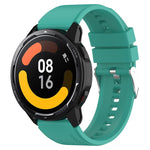 Hervorstehendes Kopf-Silikonarmband mit silberner Schnalle, für Samsung Galaxy Watch Active2 40mm/44mm 20mm, für Samsung Galaxy Watch Active 40mm 20mm, für Samsung Galaxy Watch 42mm 20mm, für Samsung Galaxy Gear Sport/S2 Classic 20mm