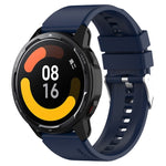 Hervorstehendes Kopf-Silikonarmband mit silberner Schnalle, für Samsung Galaxy Watch Active2 40mm/44mm 20mm, für Samsung Galaxy Watch Active 40mm 20mm, für Samsung Galaxy Watch 42mm 20mm, für Samsung Galaxy Gear Sport/S2 Classic 20mm