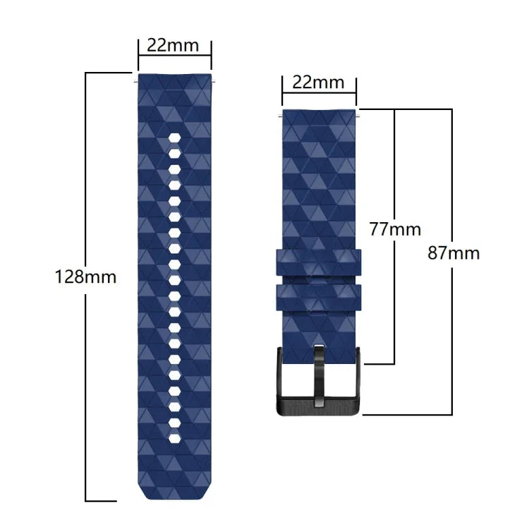 22 mm breites Silikonarmband mit Fußballmuster in zwei Farben, passend für Samsung Galaxy Watch3 (45 mm), Samsung Galaxy Watch (46 mm), Samsung Gear S3 Classic und Samsung Gear S3 Frontier.