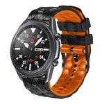 22 mm breites Silikonarmband mit Fußballmuster in zwei Farben, passend für Samsung Galaxy Watch3 (45 mm), Samsung Galaxy Watch (46 mm), Samsung Gear S3 Classic und Samsung Gear S3 Frontier.