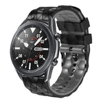 22 mm breites Silikonarmband mit Fußballmuster in zwei Farben, passend für Samsung Galaxy Watch3 (45 mm), Samsung Galaxy Watch (46 mm), Samsung Gear S3 Classic und Samsung Gear S3 Frontier.