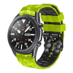 22 mm breites Silikonarmband mit Fußballmuster in zwei Farben, passend für Samsung Galaxy Watch3 (45 mm), Samsung Galaxy Watch (46 mm), Samsung Gear S3 Classic und Samsung Gear S3 Frontier.