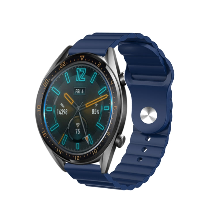 22mm Corrugated Silicone Watch Band, For Xiaomi Watch S1, For Xiaomi Watch Color 2, For Xiaomi Watch Sport, For Xiaomi Watch Color, For  Xiaomi Haylou RT2 LS10, For Xiaomi Haylou RS4 LS12, For Xiaomi Haylou GST LS09B, For Xiaomi Haylou RT LS05S