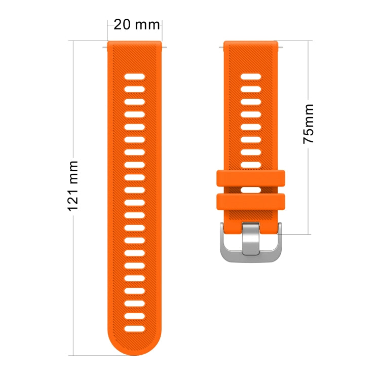 20mm Silicone Twill Watch Band, For Amazfit GTS 3, For Amazfit GTS 2E, For Amazfit GTS 2 mini, For Amazfit GTS 2
