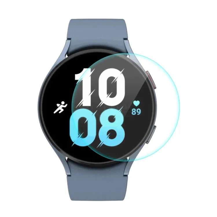 ENKAY 0,2 mm 9H Displayschutzfolie aus gehärtetem Glas für Samsung Galaxy Watch5 (44 mm), erhältlich in den Größen 1 Stück, 2 Stück, 5 Stück und 10 Stück.