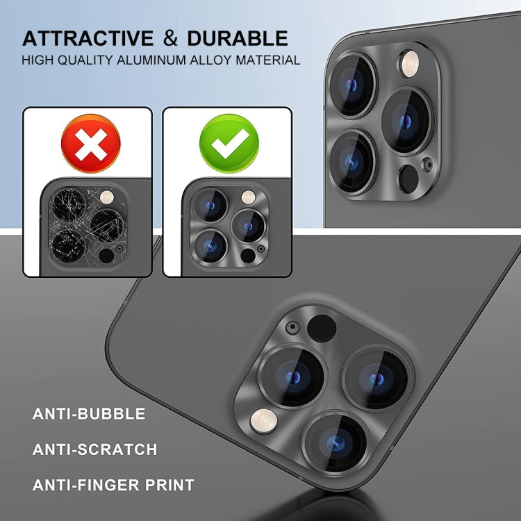 ENKAY Aluminiumlegierung Gehärtete Glasobjektiv-Schutzfolie Für iPhone 14 Pro / 14 Pro Max, Für iPhone 14 Pro / 14 Pro Max