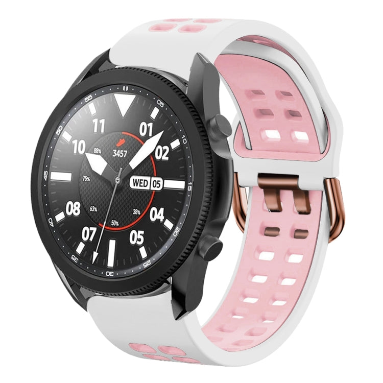 20mm atmungsaktives zweifarbiges Silikonarmband, für Samsung Galaxy Watch 5 Pro 45mm, für Samsung Galaxy Watch 4 40mm