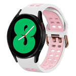 20mm Breathable Two-Color Silicone Watch Band, For Samsung Galaxy Watch 4 44mm, For Samsung Galaxy Watch 4 Classic 46mm