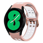 20mm Breathable Two-Color Silicone Watch Band, For Samsung Galaxy Watch 4 44mm, For Samsung Galaxy Watch 4 Classic 46mm