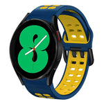20mm Breathable Two-Color Silicone Watch Band, For Samsung Galaxy Watch 4 44mm, For Samsung Galaxy Watch 4 Classic 46mm