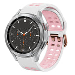 20mm Breathable Two-Color Silicone Watch Band, For Samsung Galaxy Watch 4 44mm, For Samsung Galaxy Watch 4 Classic 46mm