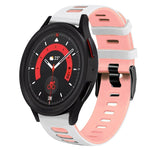 20mm Zweifarb-Silikon-Armband, für Samsung Galaxy Watch 5 40mm, für Samsung Galaxy Watch 5 44mm