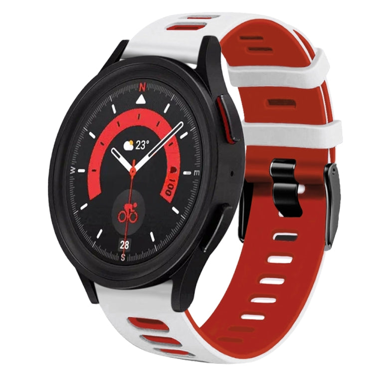 20mm Zweifarb-Silikon-Armband, für Samsung Galaxy Watch 5 40mm, für Samsung Galaxy Watch 5 44mm