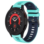 20mm Zweifarb-Silikon-Armband, für Samsung Galaxy Watch 5 40mm, für Samsung Galaxy Watch 5 44mm