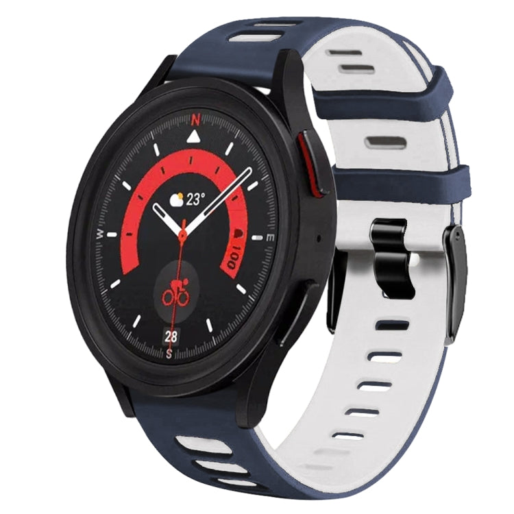 20mm Zweifarb-Silikon-Armband, für Samsung Galaxy Watch 5 40mm, für Samsung Galaxy Watch 5 44mm