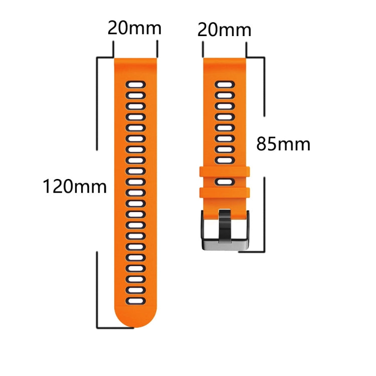 20mm Zweifarb-Silikon-Armband, für Samsung Galaxy Watch 5 40mm, für Samsung Galaxy Watch 5 44mm