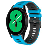 20mm Two-Color Silicone Watch Band, For Samsung Galaxy Watch 4 44mm, For Samsung Galaxy Watch 4 Classic 46mm