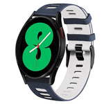 20mm Two-Color Silicone Watch Band, For Samsung Galaxy Watch 4 44mm, For Samsung Galaxy Watch 4 Classic 46mm