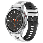 20mm Two-Color Silicone Watch Band, For Samsung Galaxy Watch 4 44mm, For Samsung Galaxy Watch 4 Classic 46mm