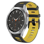 20mm Two-Color Silicone Watch Band, For Samsung Galaxy Watch 4 44mm, For Samsung Galaxy Watch 4 Classic 46mm