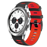 20mm Two-Color Silicone Watch Band, For Samsung Galaxy Watch 4 Classic 42mm, For Samsung Galaxy Watch Active 2