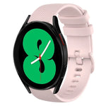 20mm Plaid Solid Color Silicone Watch Band, For Samsung Galaxy Watch4 44mm, For Samsung Galaxy Watch4 Classic 46mm, For Samsung Galaxy Watch4 Classic 42mm, For Samsung Galaxy Watch Active 2