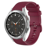 20mm Plaid Solid Color Silicone Watch Band, For Samsung Galaxy Watch4 44mm, For Samsung Galaxy Watch4 Classic 46mm, For Samsung Galaxy Watch4 Classic 42mm, For Samsung Galaxy Watch Active 2