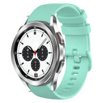 20mm Plaid Solid Color Silicone Watch Band, For Samsung Galaxy Watch4 44mm, For Samsung Galaxy Watch4 Classic 46mm, For Samsung Galaxy Watch4 Classic 42mm, For Samsung Galaxy Watch Active 2