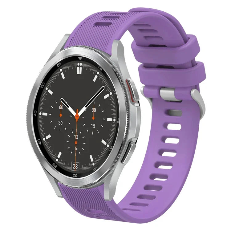 20mm Twill Solid Color Silicone Watch Band, For Samsung Galaxy Watch4 44mm, For Samsung Galaxy Watch4 Classic 46mm, For Samsung Galaxy Watch4 Classic 42mm, For Samsung Galaxy Watch Active 2