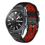 22mm Two-Color Breathable Silicone Watch Band, For Samsung Galaxy Watch3 45mm, For Samsung Galaxy Watch 46mm, For Samsung Gear S3 Classic, For Samsung Gear S3 Frontier