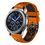 22mm Two-Color Breathable Silicone Watch Band, For Samsung Galaxy Watch3 45mm, For Samsung Galaxy Watch 46mm, For Samsung Gear S3 Classic, For Samsung Gear S3 Frontier