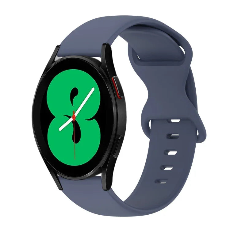 20-mm-Silikonarmband mit Faltschließe in Unifarbe, passend für Samsung Galaxy Watch 4 (44 mm), Samsung Galaxy Watch 4 Classic (46 mm), Samsung Galaxy Watch 4 Classic (42 mm) und Samsung Galaxy Watch Active 2
