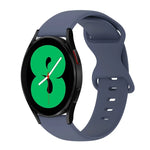 20-mm-Silikonarmband mit Faltschließe in Unifarbe, passend für Samsung Galaxy Watch 4 (44 mm), Samsung Galaxy Watch 4 Classic (46 mm), Samsung Galaxy Watch 4 Classic (42 mm) und Samsung Galaxy Watch Active 2