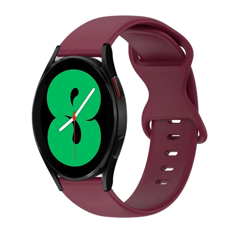 20-mm-Silikonarmband mit Faltschließe in Unifarbe, passend für Samsung Galaxy Watch 4 (44 mm), Samsung Galaxy Watch 4 Classic (46 mm), Samsung Galaxy Watch 4 Classic (42 mm) und Samsung Galaxy Watch Active 2