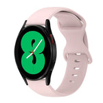 20-mm-Silikonarmband mit Faltschließe in Unifarbe, passend für Samsung Galaxy Watch 4 (44 mm), Samsung Galaxy Watch 4 Classic (46 mm), Samsung Galaxy Watch 4 Classic (42 mm) und Samsung Galaxy Watch Active 2