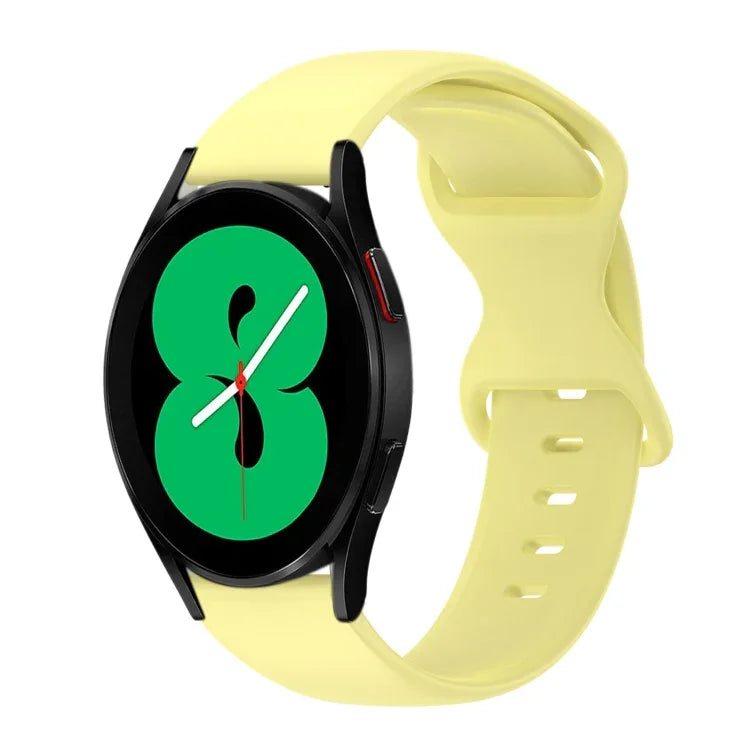 20-mm-Silikonarmband mit Faltschließe in Unifarbe, passend für Samsung Galaxy Watch 4 (44 mm), Samsung Galaxy Watch 4 Classic (46 mm), Samsung Galaxy Watch 4 Classic (42 mm) und Samsung Galaxy Watch Active 2