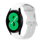 20-mm-Silikonarmband mit Faltschließe in Unifarbe, passend für Samsung Galaxy Watch 4 (44 mm), Samsung Galaxy Watch 4 Classic (46 mm), Samsung Galaxy Watch 4 Classic (42 mm) und Samsung Galaxy Watch Active 2