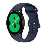 20-mm-Silikonarmband mit Faltschließe in Unifarbe, passend für Samsung Galaxy Watch 4 (44 mm), Samsung Galaxy Watch 4 Classic (46 mm), Samsung Galaxy Watch 4 Classic (42 mm) und Samsung Galaxy Watch Active 2