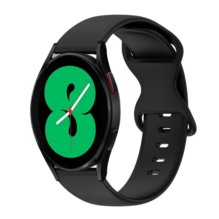 20-mm-Silikonarmband mit Faltschließe in Unifarbe, passend für Samsung Galaxy Watch 4 (44 mm), Samsung Galaxy Watch 4 Classic (46 mm), Samsung Galaxy Watch 4 Classic (42 mm) und Samsung Galaxy Watch Active 2