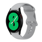 20-mm-Silikonarmband mit Faltschließe in Unifarbe, passend für Samsung Galaxy Watch 4 (44 mm), Samsung Galaxy Watch 4 Classic (46 mm), Samsung Galaxy Watch 4 Classic (42 mm) und Samsung Galaxy Watch Active 2