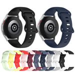 20-mm-Silikonarmband mit Faltschließe in Unifarbe, passend für Samsung Galaxy Watch 4 (44 mm), Samsung Galaxy Watch 4 Classic (46 mm), Samsung Galaxy Watch 4 Classic (42 mm) und Samsung Galaxy Watch Active 2