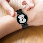 20-mm-Silikonarmband mit Faltschließe in Unifarbe, passend für Samsung Galaxy Watch 4 (44 mm), Samsung Galaxy Watch 4 Classic (46 mm), Samsung Galaxy Watch 4 Classic (42 mm) und Samsung Galaxy Watch Active 2