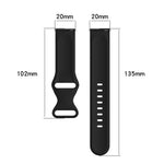 20-mm-Silikonarmband mit Faltschließe in Unifarbe, passend für Samsung Galaxy Watch 4 (44 mm), Samsung Galaxy Watch 4 Classic (46 mm), Samsung Galaxy Watch 4 Classic (42 mm) und Samsung Galaxy Watch Active 2