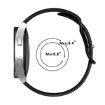 20-mm-Silikonarmband mit Faltschließe in Unifarbe, passend für Samsung Galaxy Watch 4 (44 mm), Samsung Galaxy Watch 4 Classic (46 mm), Samsung Galaxy Watch 4 Classic (42 mm) und Samsung Galaxy Watch Active 2