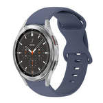 20-mm-Silikonarmband mit Faltschließe in Unifarbe, passend für Samsung Galaxy Watch 4 (44 mm), Samsung Galaxy Watch 4 Classic (46 mm), Samsung Galaxy Watch 4 Classic (42 mm) und Samsung Galaxy Watch Active 2