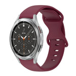 20-mm-Silikonarmband mit Faltschließe in Unifarbe, passend für Samsung Galaxy Watch 4 (44 mm), Samsung Galaxy Watch 4 Classic (46 mm), Samsung Galaxy Watch 4 Classic (42 mm) und Samsung Galaxy Watch Active 2
